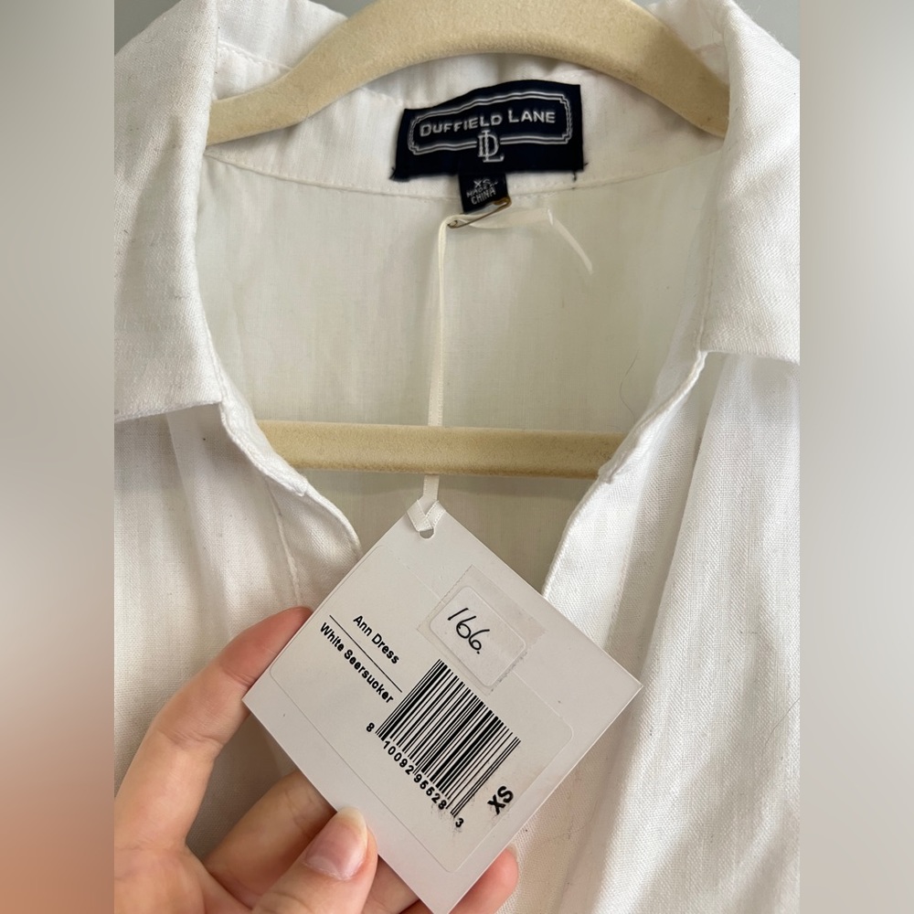 Duffield Lane white linen dress Size XS